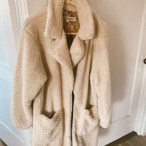 Free People Teddy Coat- Cream